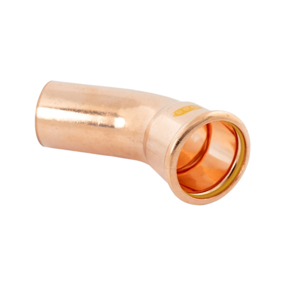 22mm Gas Copper Press Fit 45° Obtuse Street Elbow (M Press)