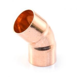 15mm Copper End Feed 45° Elbow
