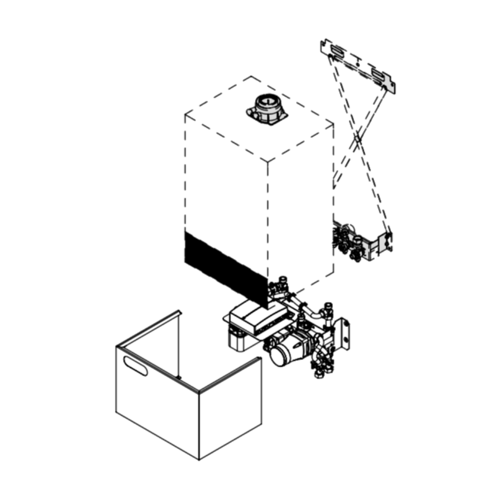 Viessmann Vitodens 200-W Combi Boiler Sub-Mounting Kit With Mixer (7727098)
