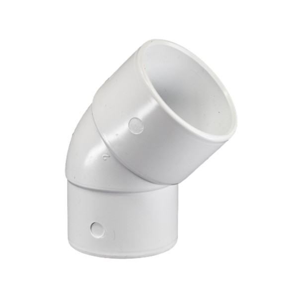 32mm Solvent Weld 45° M x F Elbow 1 1/4" White