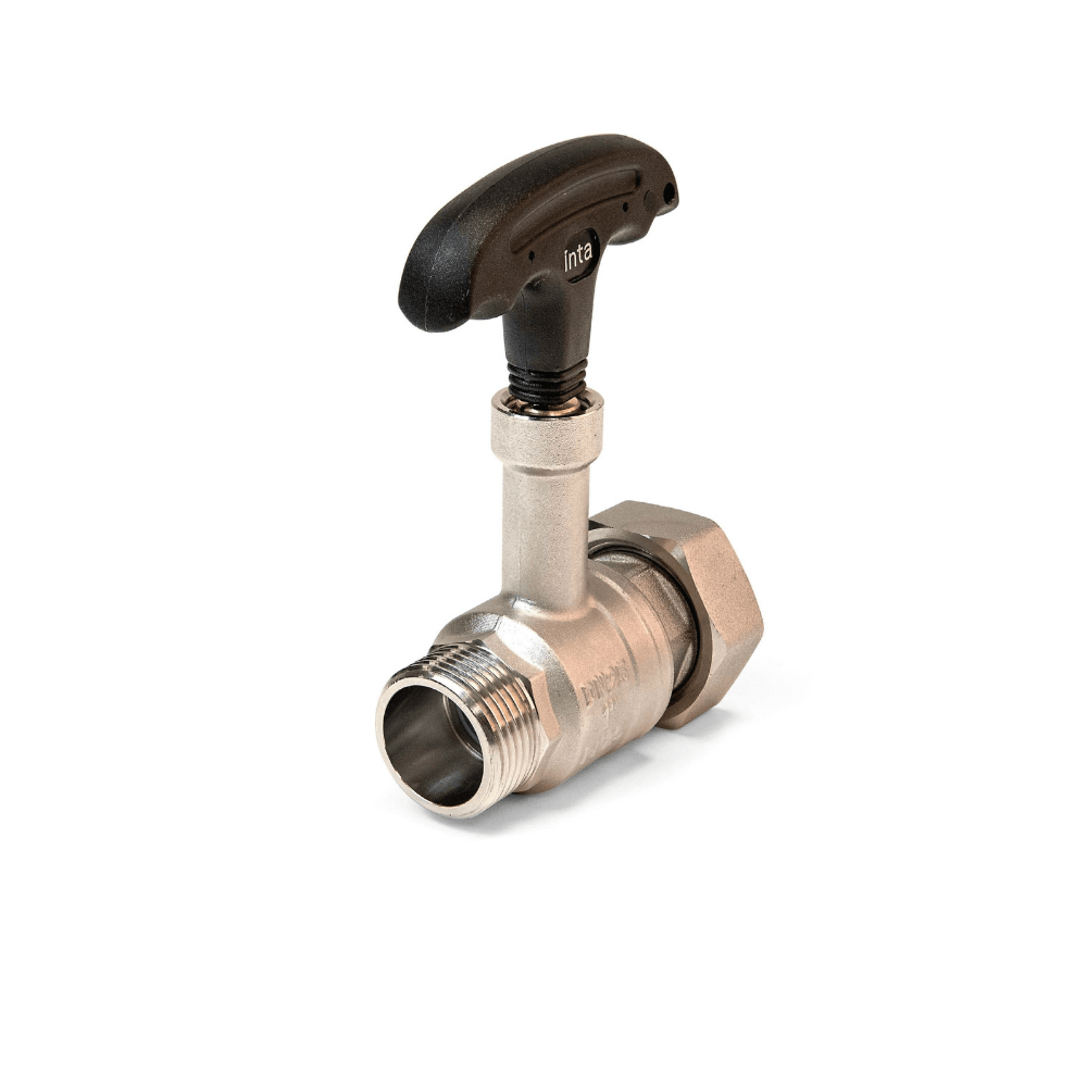 Intatec 1″ Female Swivel x 1″ Male Flat Face Heat Pump Isolation Valve (K-Type –HPBV11)