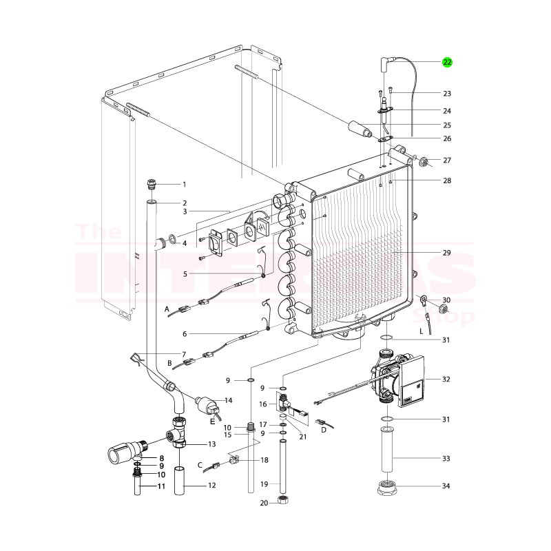 Intergas Ignition Cable (074607)