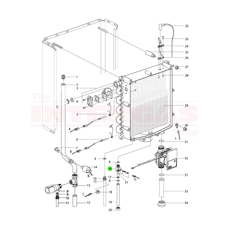 Intergas DHW Flow Turbine SIKA (844797)