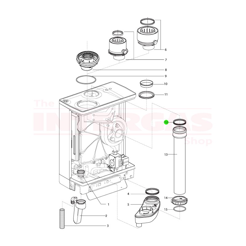 Intergas Flue Pipe Inner Seal Ring 70mm x 82mm (878547)