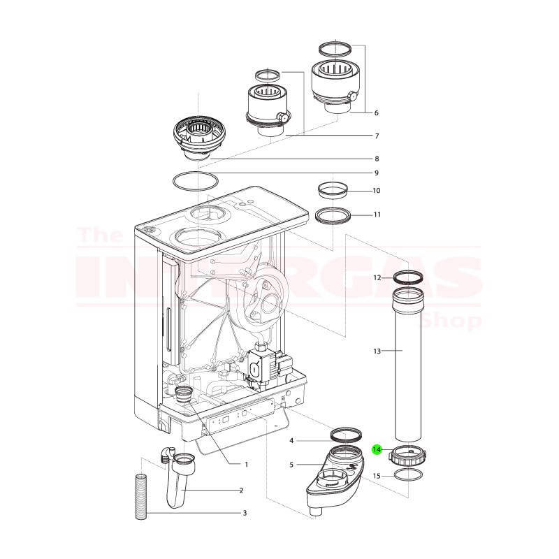 Intergas Flue Pipe Securing Nut (847057)