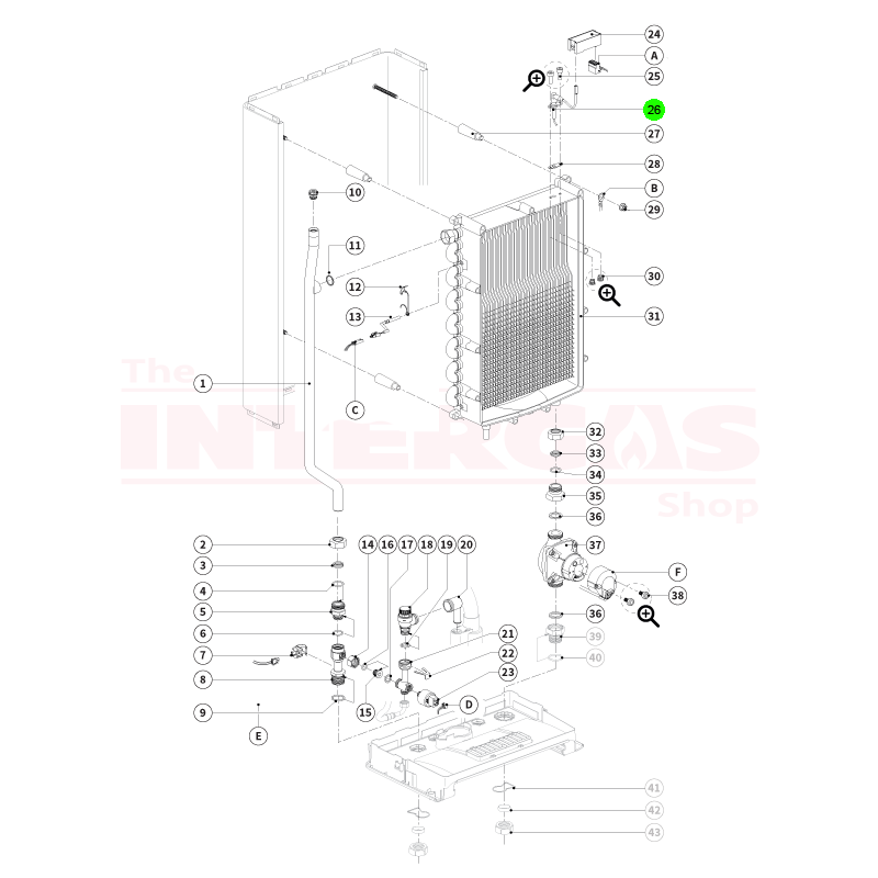 Intergas X-Range Ignition Pin (210024) Replaced by 074724