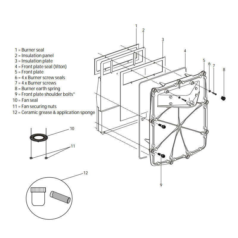 Intergas 30kW Complete Large Front Plate Set (081227)