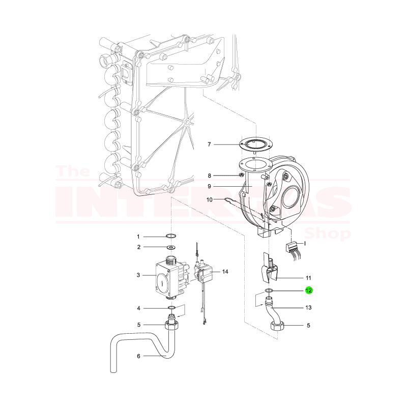 Intergas Fan Gas Pipe O-Ring Seal 15mm x 2mm (875737) - Image 2
