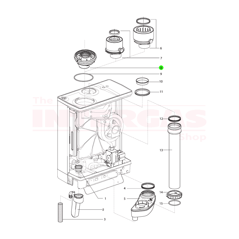 Intergas Flue Adaptor For Horizontal Flue System (847137)