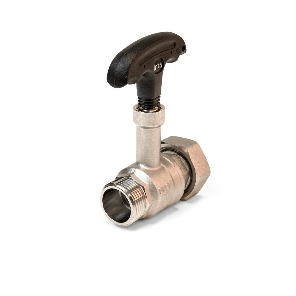 Intatec 1.25″ Female Swivel x 1.25″ Male Flat Face Heat Pump Isolation Valve (K-Type –HPBV114X2)