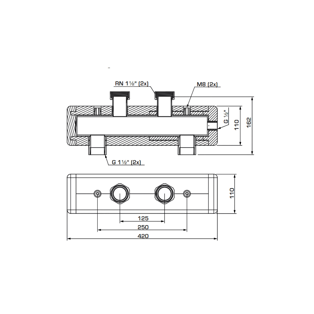 ESBE GMA411 Separator Manifold for Pump Group (66001100) - Image 2