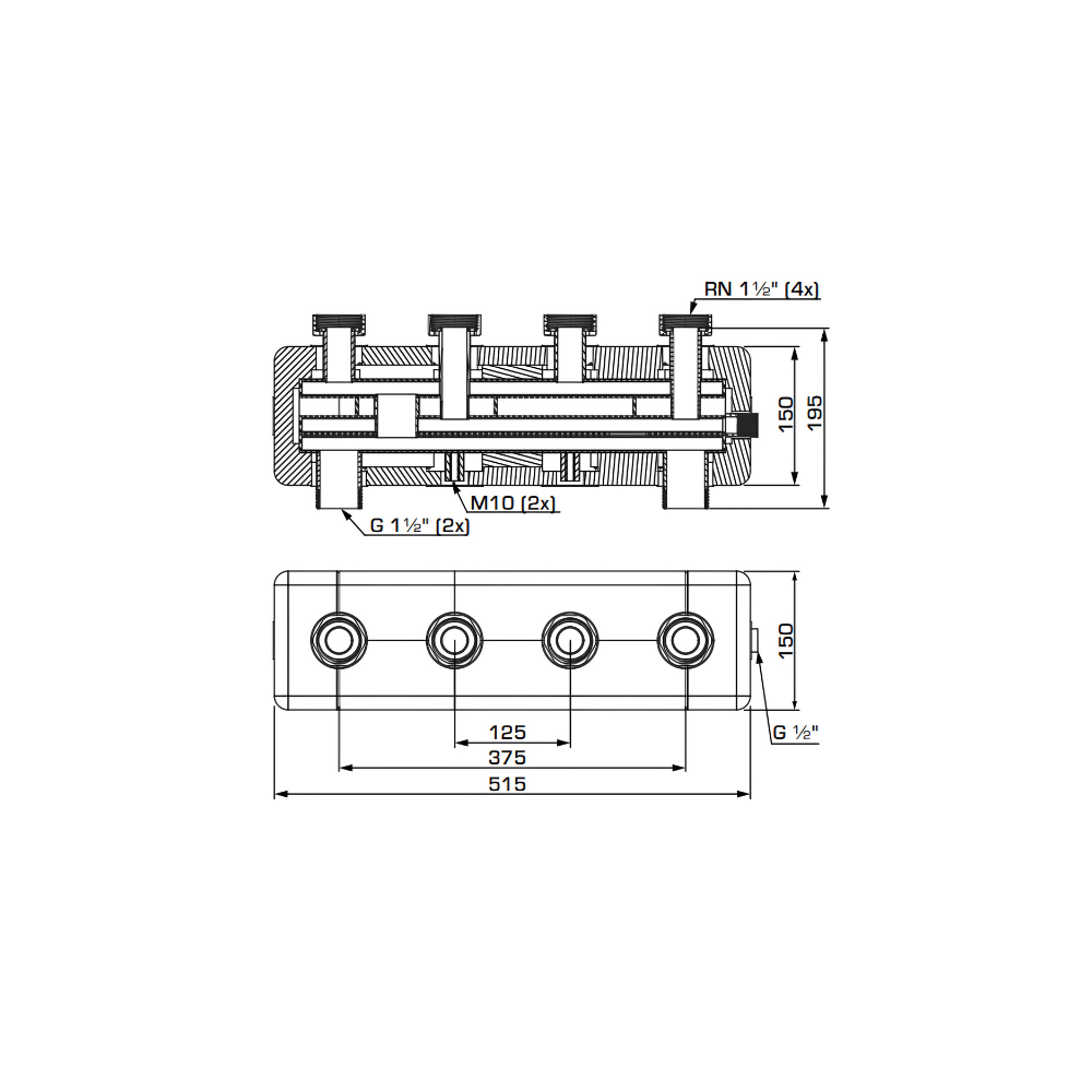 ESBE GMA521 Separator Manifold for Pump Group (66001600) - Image 2