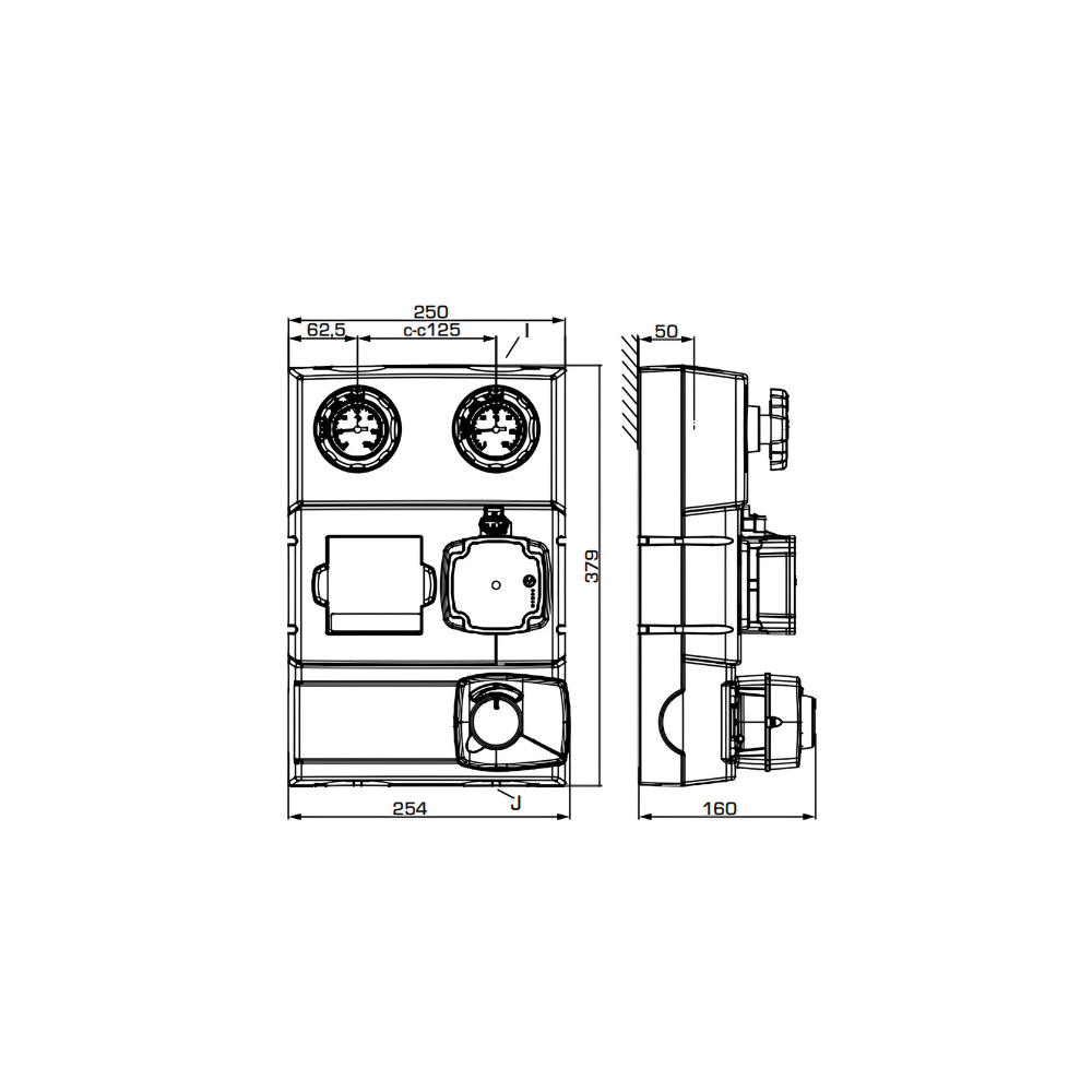 ESBE GRA232 DN25 Grundfos UPM3 AUTO 25-50 Pump Group (61042700) - Image 2