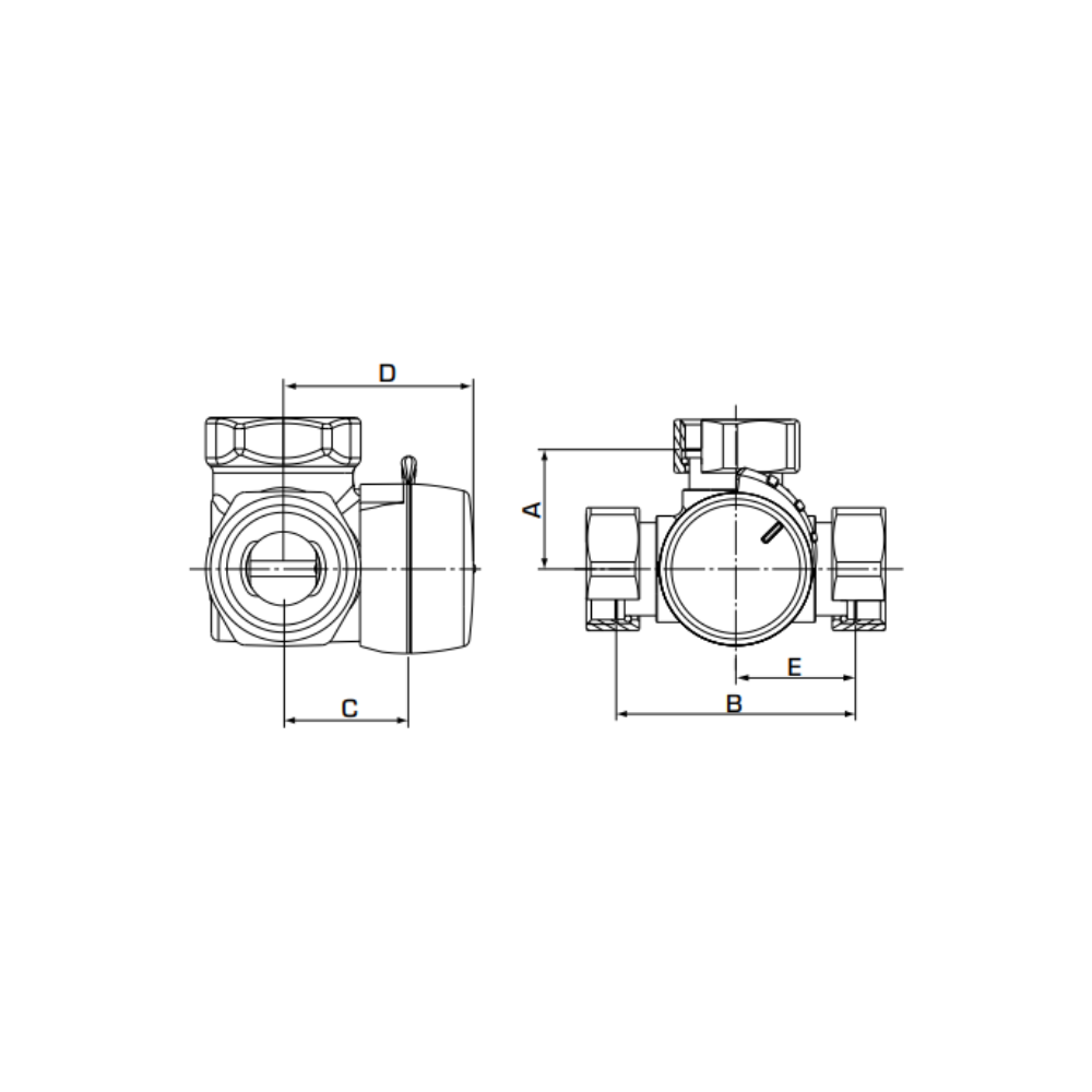 ESBE VRG138 Mixing Valve Rotating Nut and External Thread 4 Kvs (11603800) - Image 2