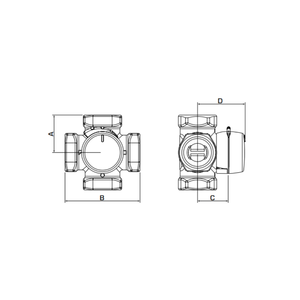 ESBE VRG142, VRG141 Drawing