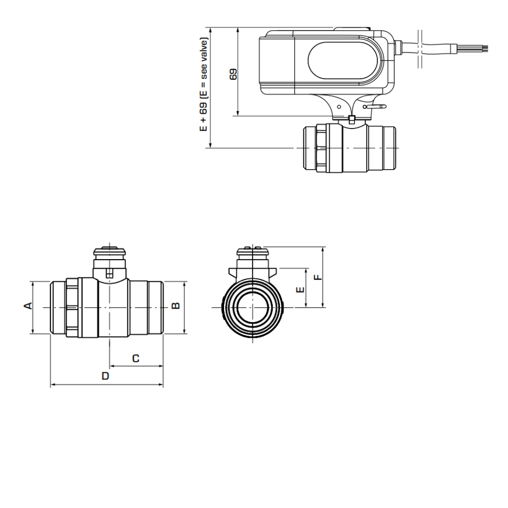 ESBE MBA122 Motorised Zone Valve 1.5″ BSP Male 100 Kvs (43101400) - Image 2