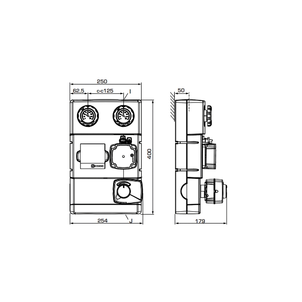 ESBE GRA112 DN25 Grundfos 25-50 Pump Group (61040500) - Image 2