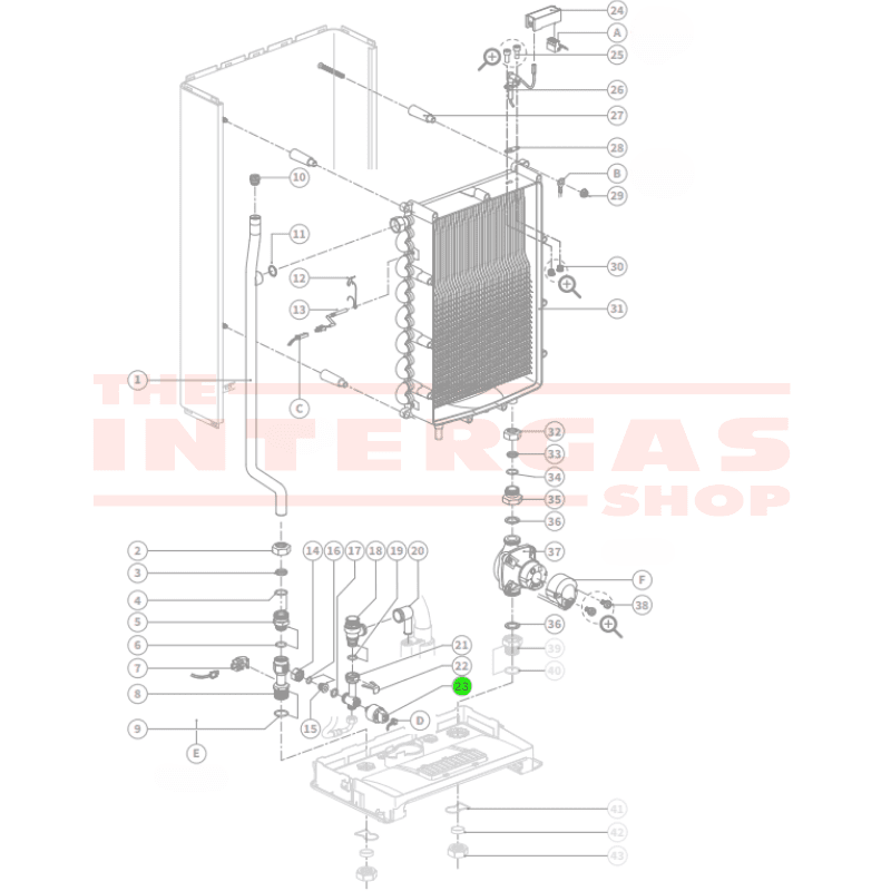 Intergas Pressure Sensor (230044)