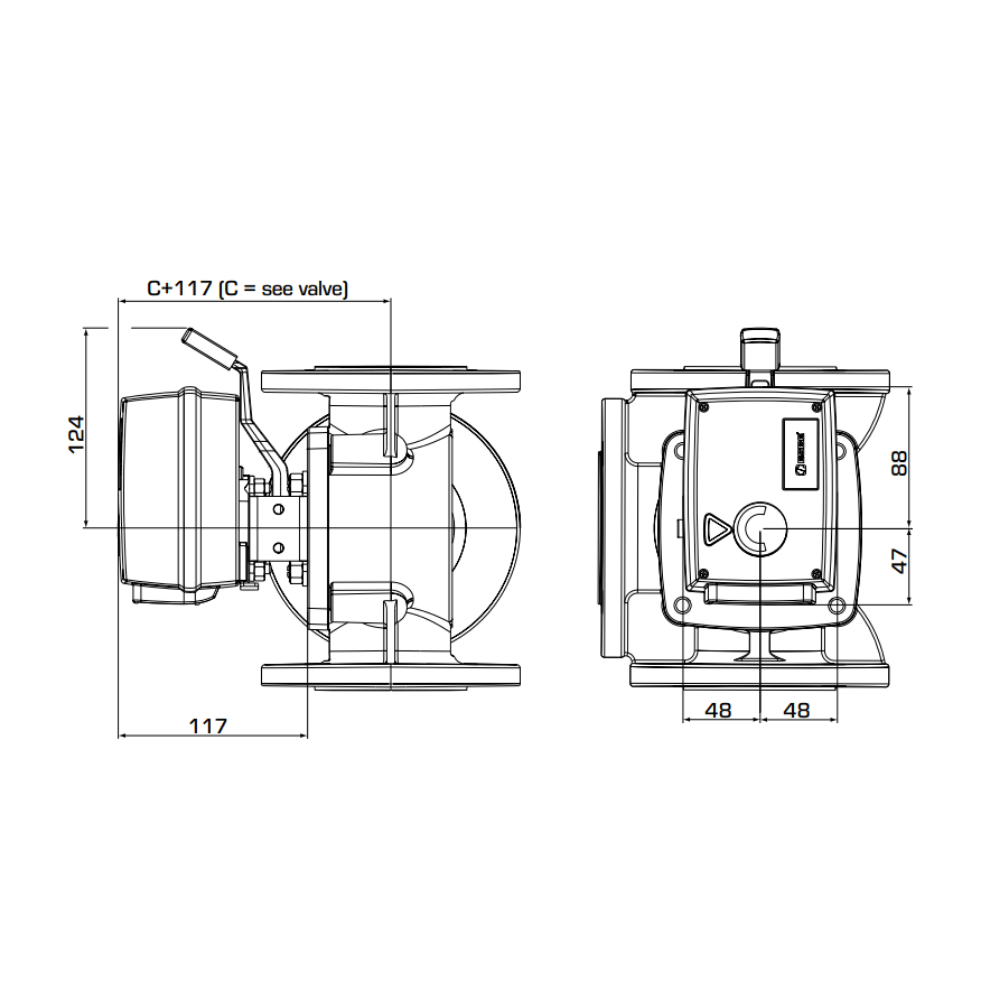 ESBE 95-2 3-Point Rotary Actuator 230V 120 Second (12052000) - Image 2