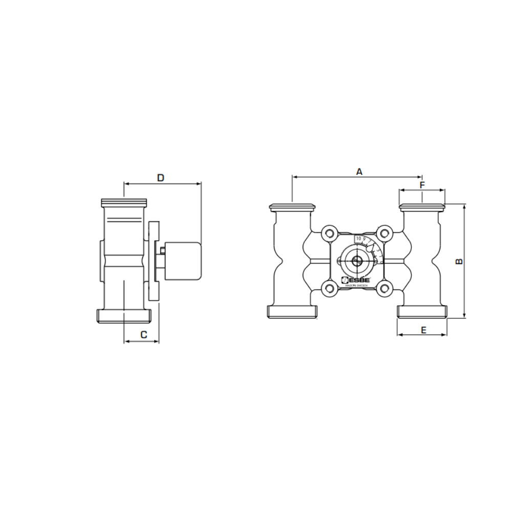 ESBE 4HG Mixing Valve DN25 8 Kvs (11350100) - Image 2