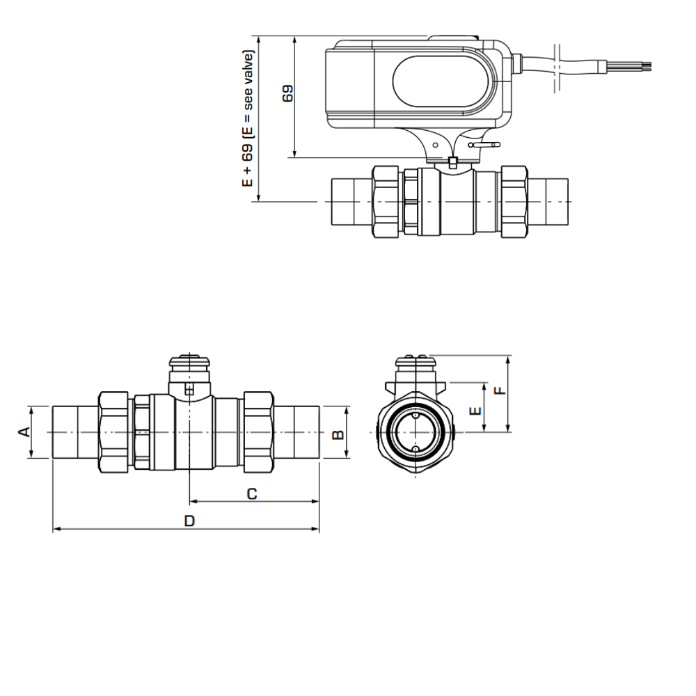 ESBE MBA122 Motorised Zone Valve 1.25″ BSP Male 100 Kvs (43101000) - Image 2