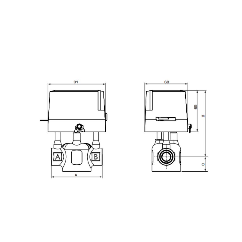 ESBE ZRS224 Motorized Zone Valve 1/2″ BSP Female 3.2 Kvs (43122100) - Image 2
