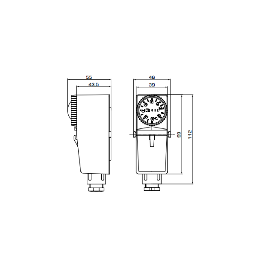 ESBE TSA112 Contact Thermostat 20-90°C 230V (86900300) - Image 2