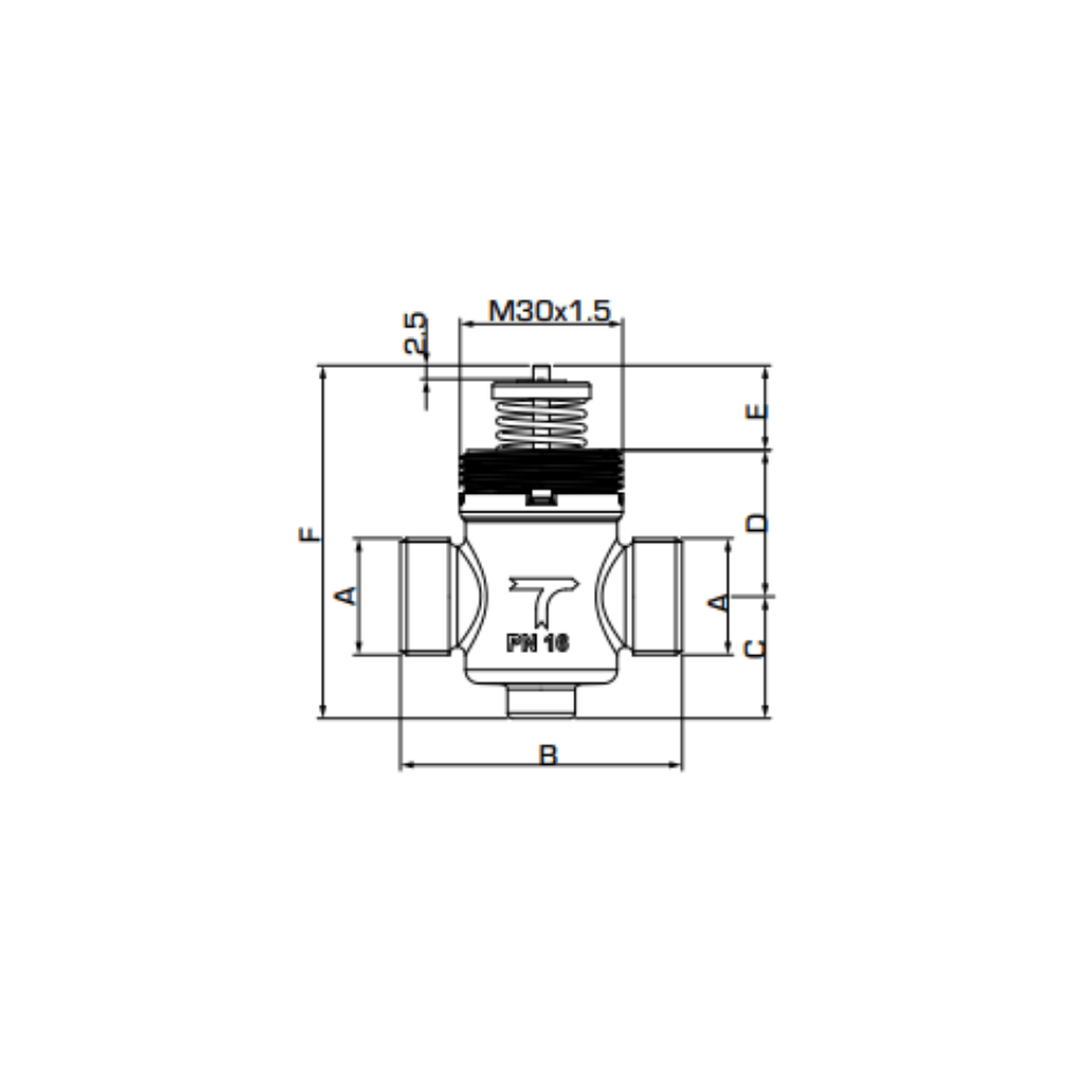 ESBE VLG122 G3/4" Fan Coil Valve 2.5 Kvs (21500600) - Image 2