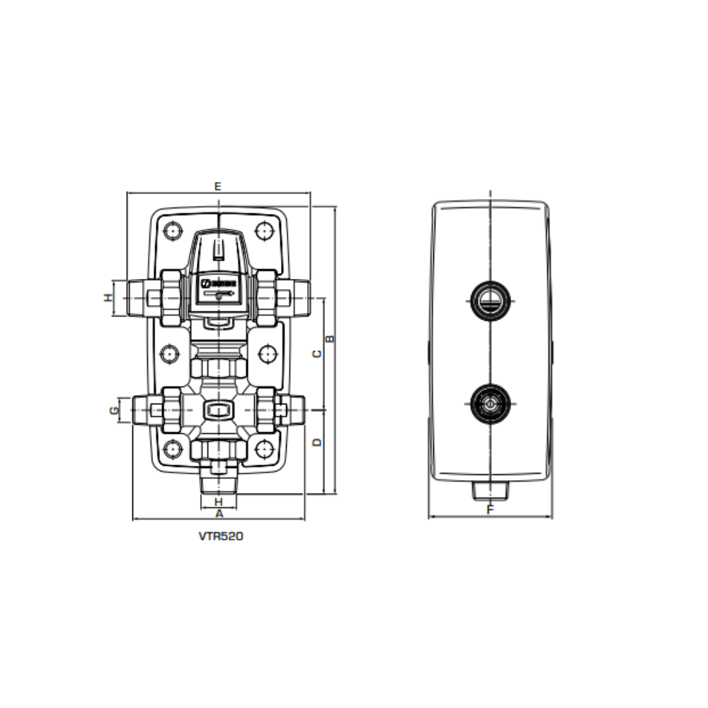 ESBE VTR522 Circulation Set 50-75°C R1″ 3.5 Kvs (31400500) - Image 2